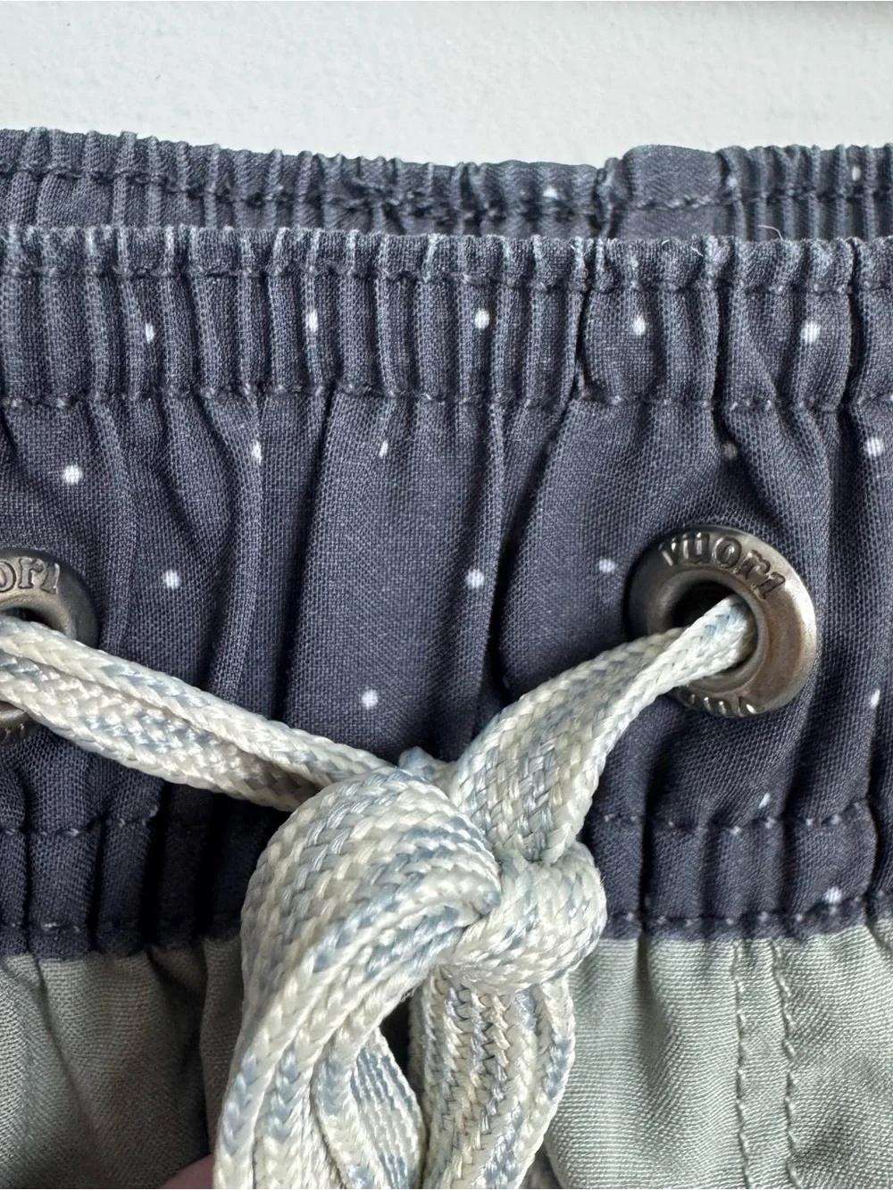 VUORI | Special Edition Patterned Waistband Drawstring Kore Shorts Men’s Size S